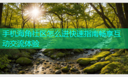 手机海角社区怎么进快速指南畅享互动交流体验