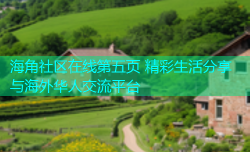 海角社区在线第五页 精彩生活分享与海外华人交流平台
