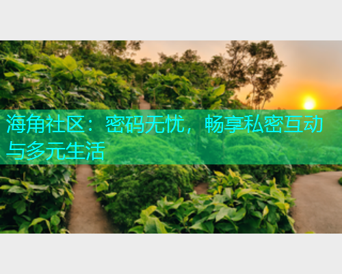 海角社区：密码无忧，畅享私密互动与多元生活  第1张