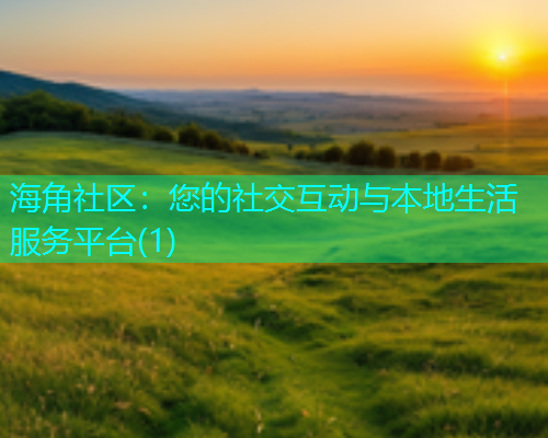 海角社区：您的社交互动与本地生活服务平台(1)  第2张